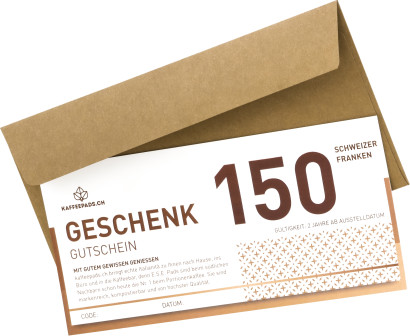 Geschenkgutschein - mit Couvert - 150 Franken