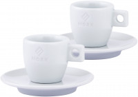 Moak Uno - Espresso - 6 Tassen mit Unterteller Moak Uno - Espresso - 6 Tassen mit Unterteller