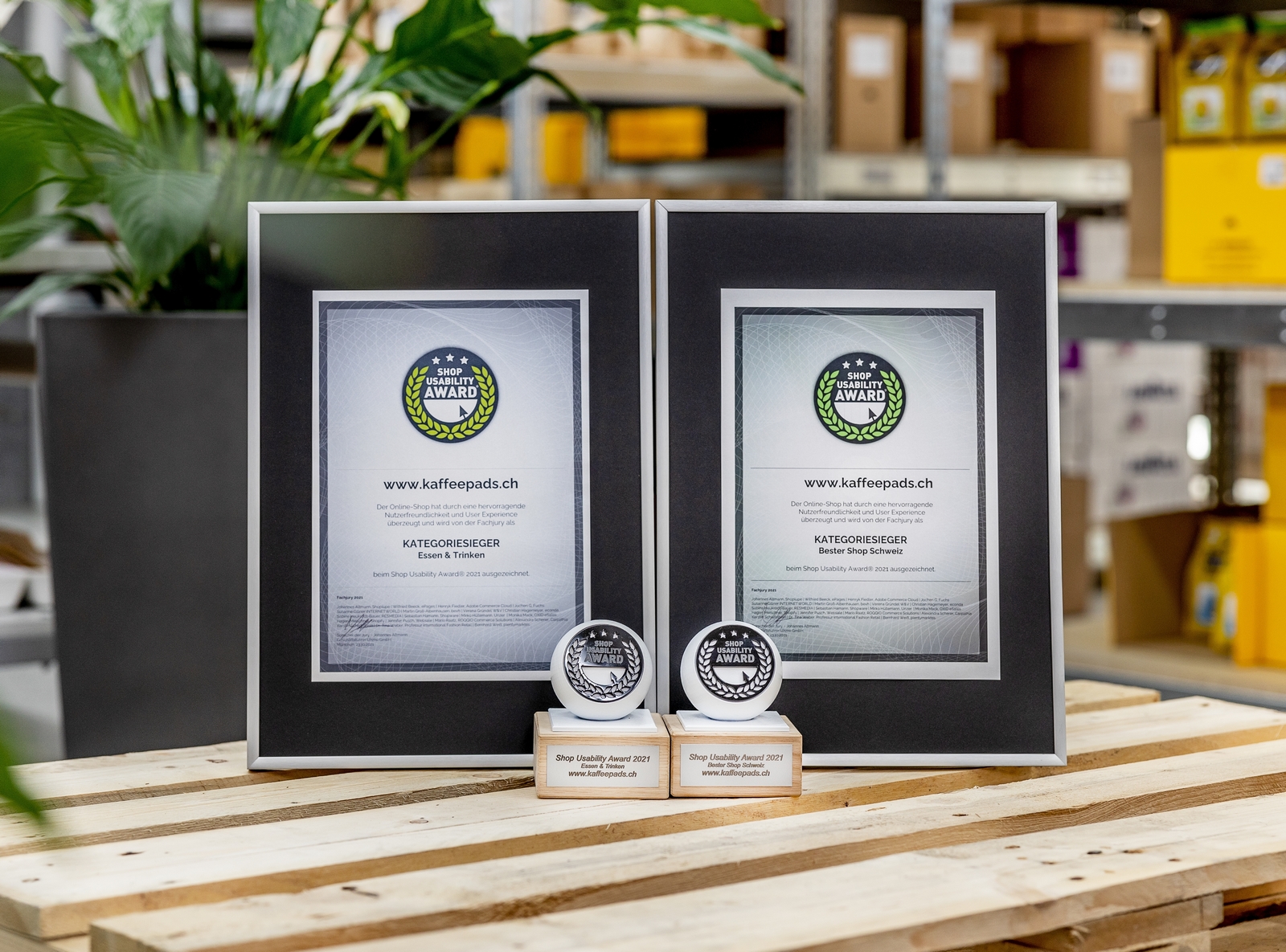 Shop Usability Award 2021 cafedosettes.ch deux Awards