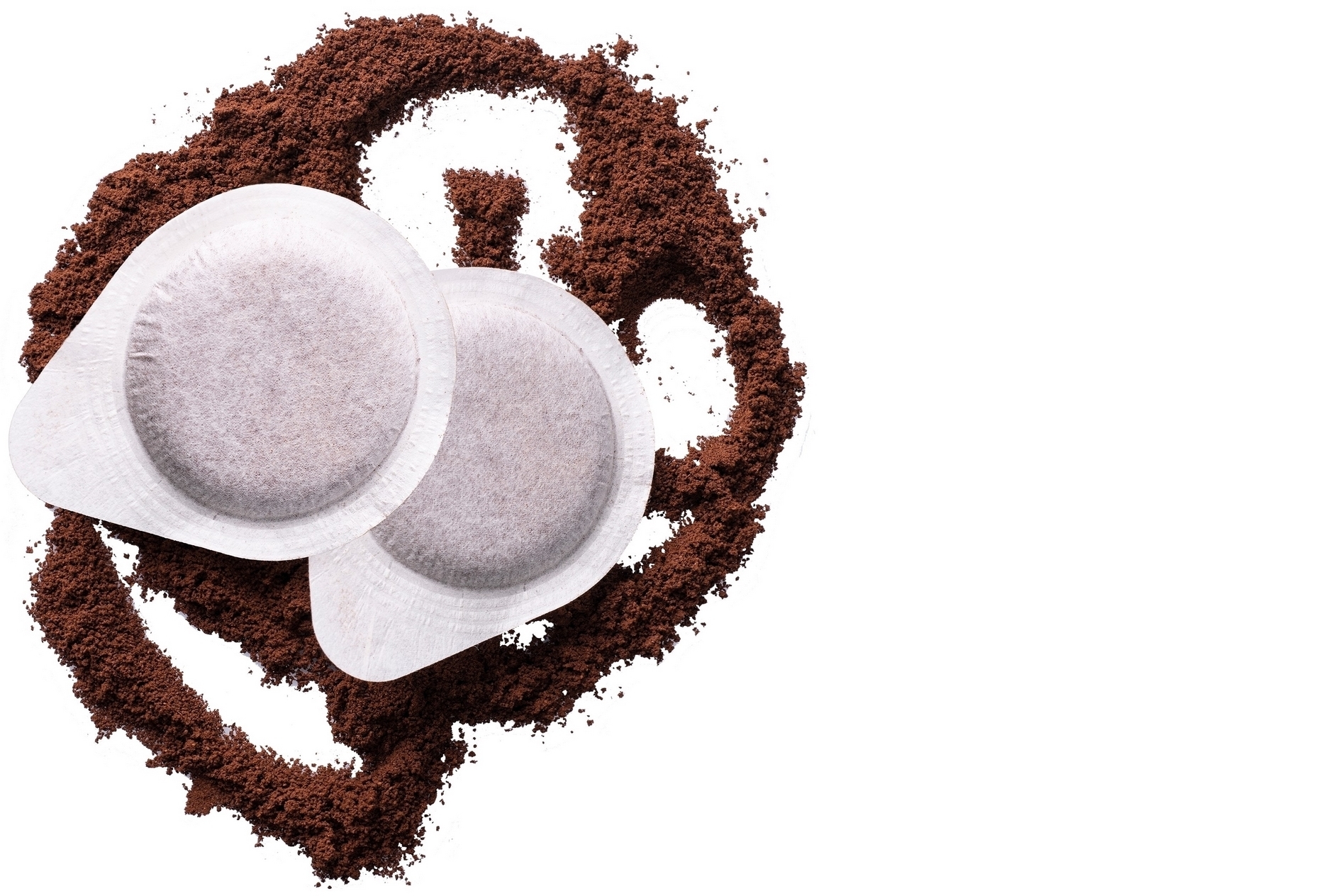 Portions de café en vrac sous forme de café moulu selon la norme 44 mm