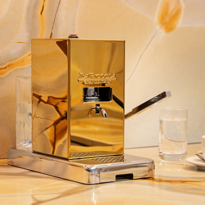 La Piccola Piccola - E.S.E. Kaffeemaschine - Gold Hochglanz