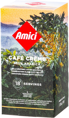 Amici Servings - Café Crème - 18 E.S.E. Pads
