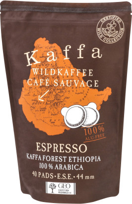 Kaffa Wildkaffee - Espresso - 40 E.S.E. Pads (Beutel)
